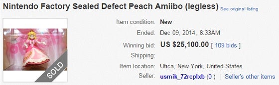 Amiibo defectuoso de la princesa Peach